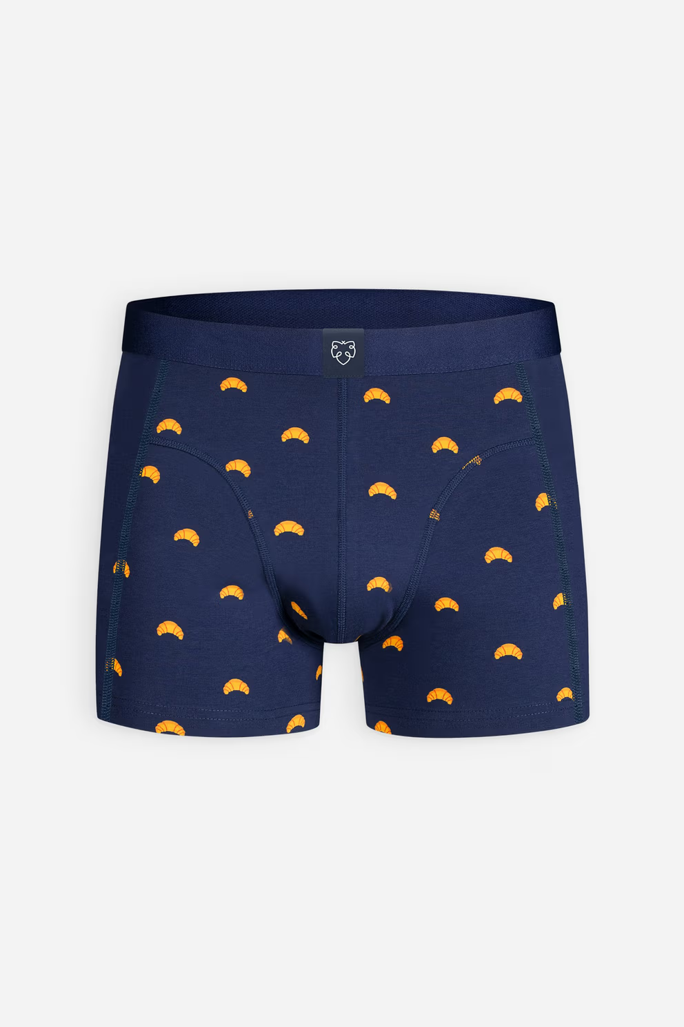 a dam homme boxer croissant coton bio bleu marine jaune l armoire poethique  1