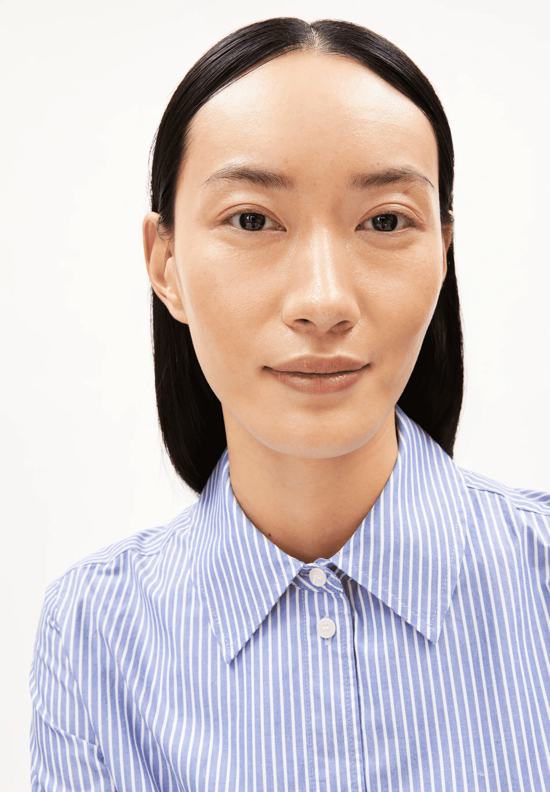 armedangels femme blouse louilaa striped coton bio blanc bleu l armoire poethique 4