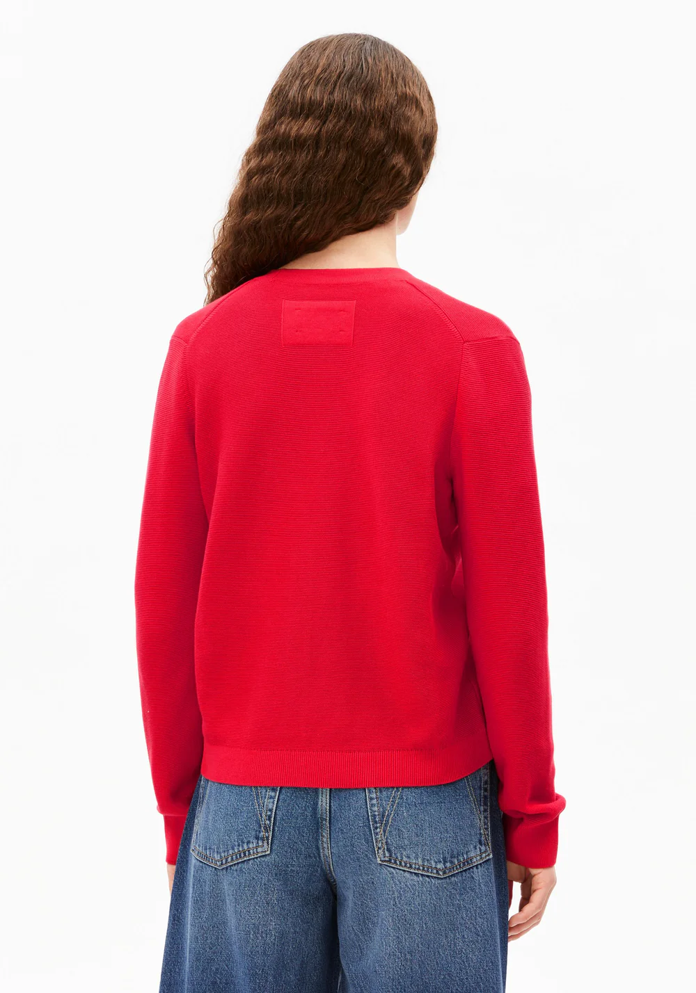 armedangels femme cardigan menaal links links coton bio rouge l armoire poethique 2