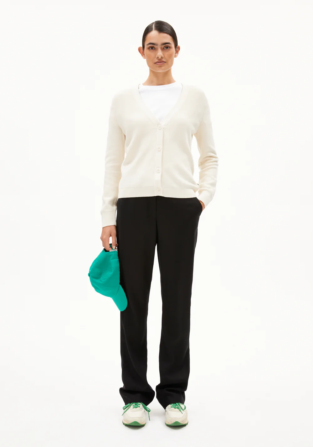 armedangels femme cardigan menal links coton bio creme l armoire poethique 4