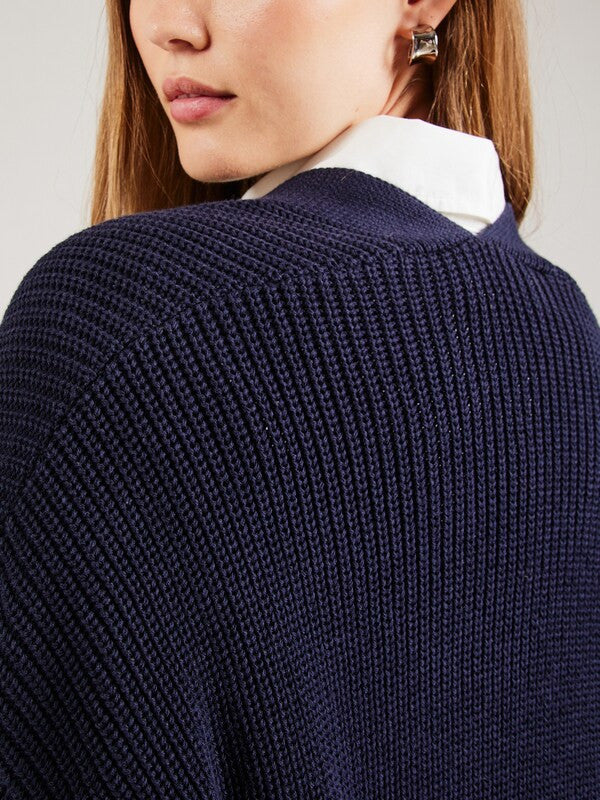 armedangels femme cardigan valentinaa coton bio bleu marine l armoire poethique 5