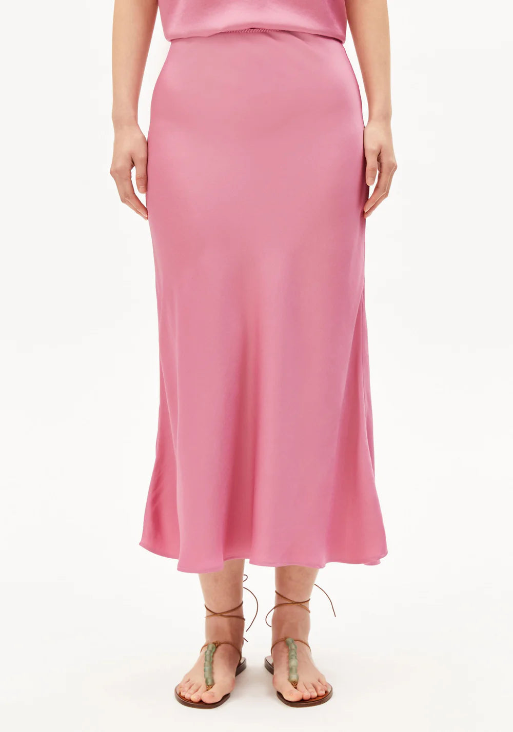 armedangels femme jupe lenova satin acetate rose l armoire poethique 4