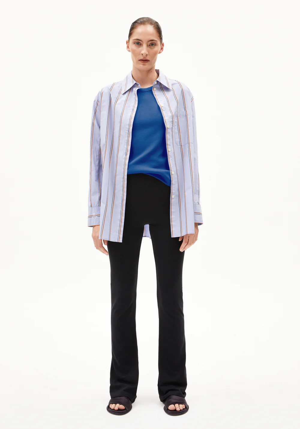 armedangels femme legging evase rehmaa coton bio noir l armoire poethique 5