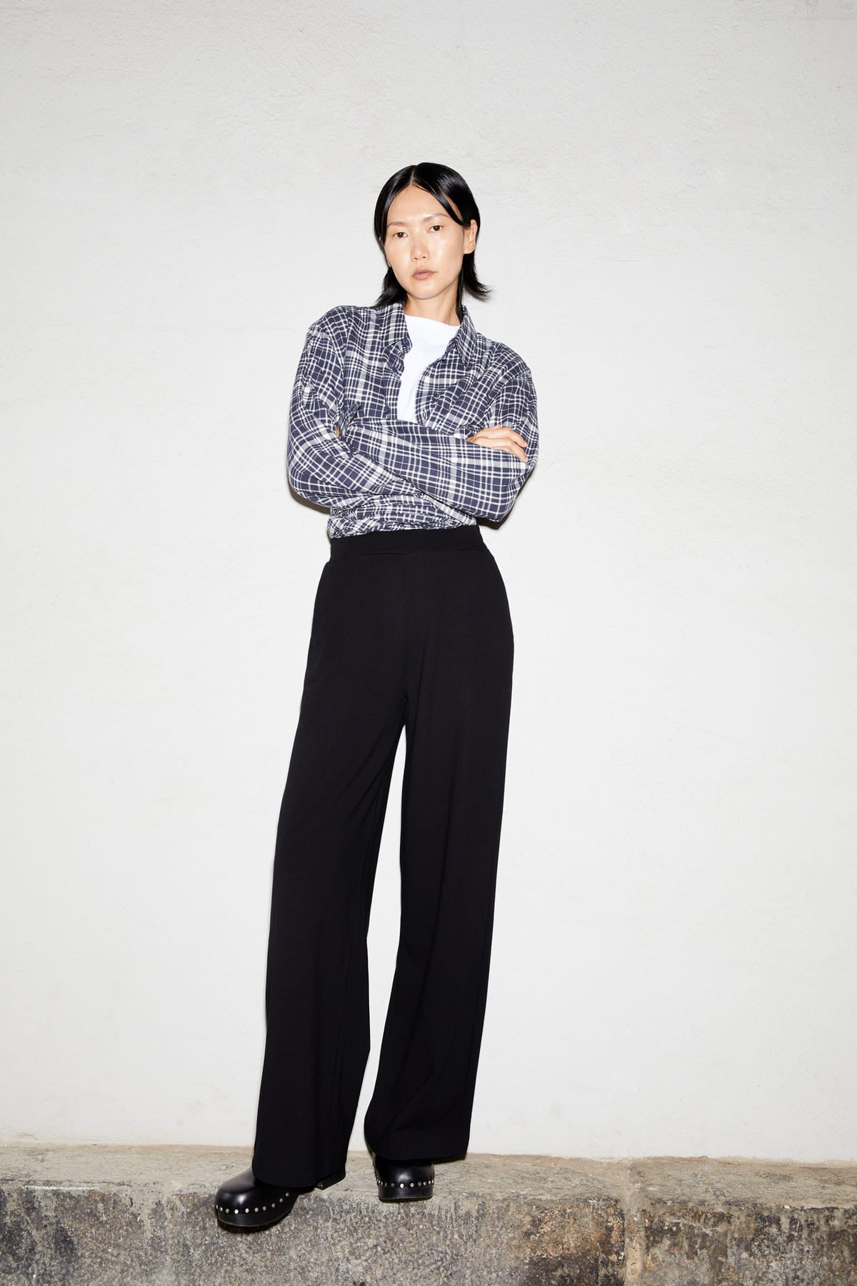 Pantalon large en lenzing ecovero himaari · noir