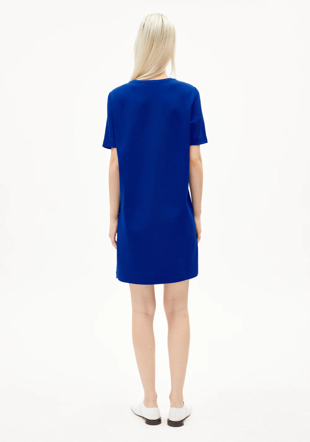 armedangels femme robe courte maariliana lenzing ecovero bleu lapis l armoire poethique 2