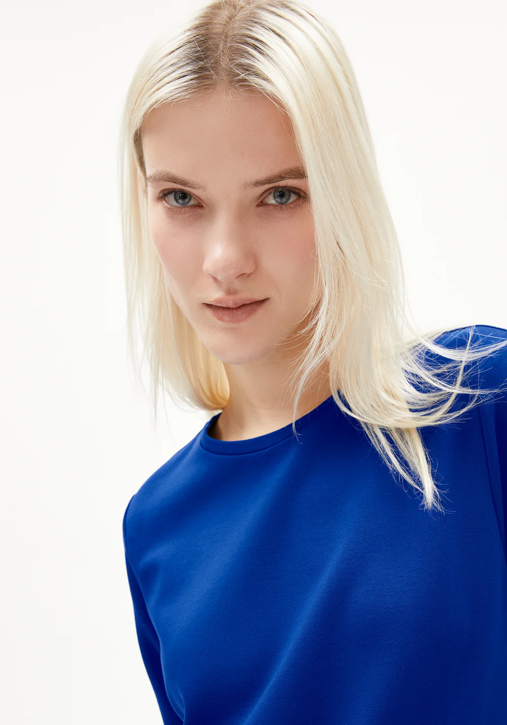 armedangels femme robe courte maariliana lenzing ecovero bleu lapis l armoire poethique 4