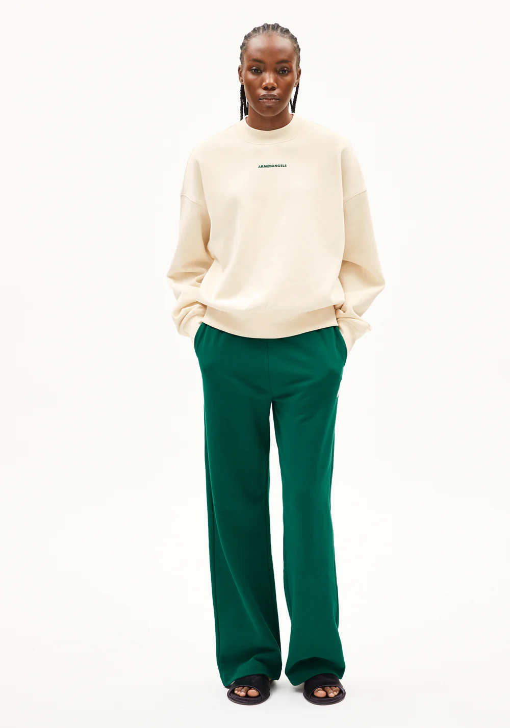 armedangels femme sweat alizaa preserve coton bio blanc casse l armoire poethique 5