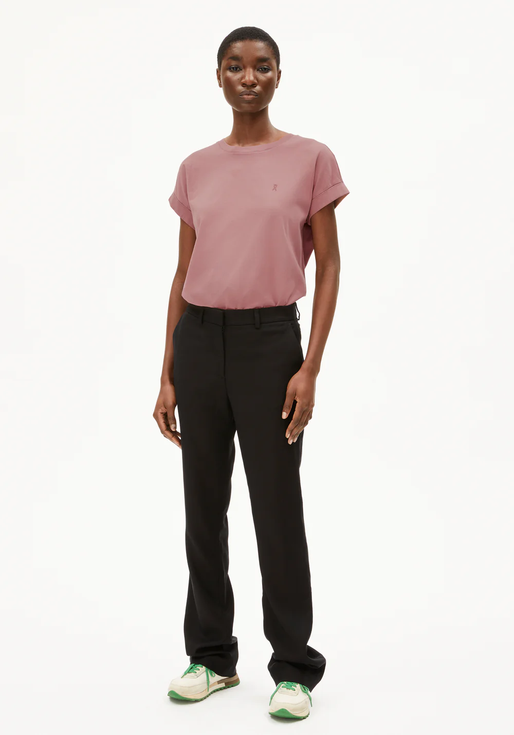 armedangels femme t shirt idaara coton bio rose l armoire poethique 5