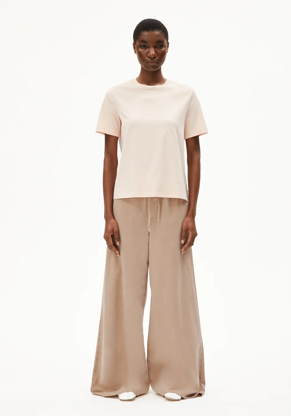 armedangels femme t shirt lualaa coton bio peche clair l armoire poethique 5