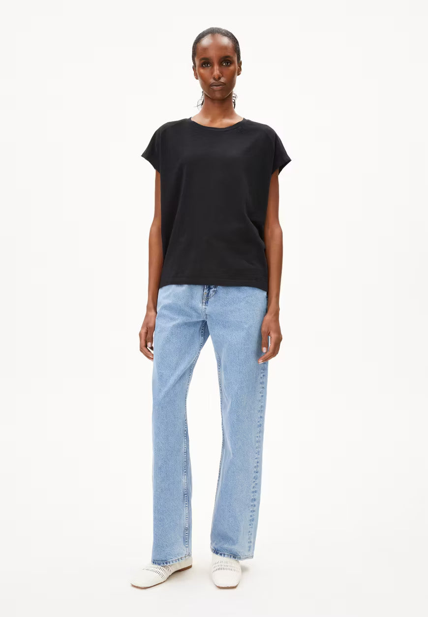 armedangels femme t shirt oneliaa coton bio noir l armoire poethique 5