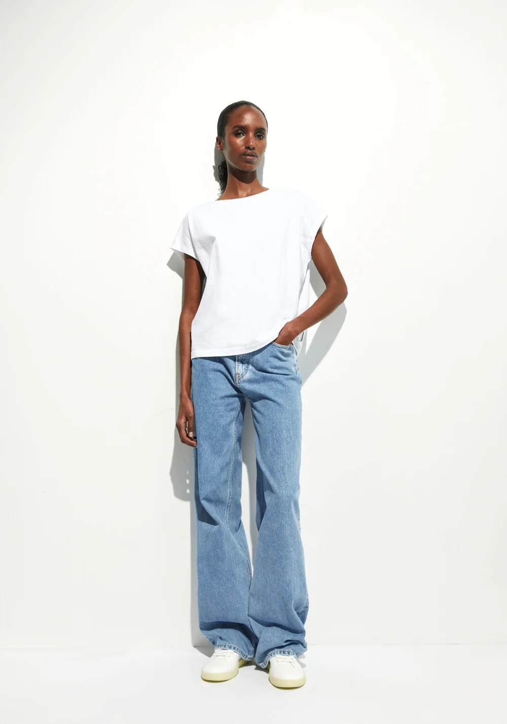 armedangels femme tee shirt slub jersey coton bio blanc l armoire poethique 3