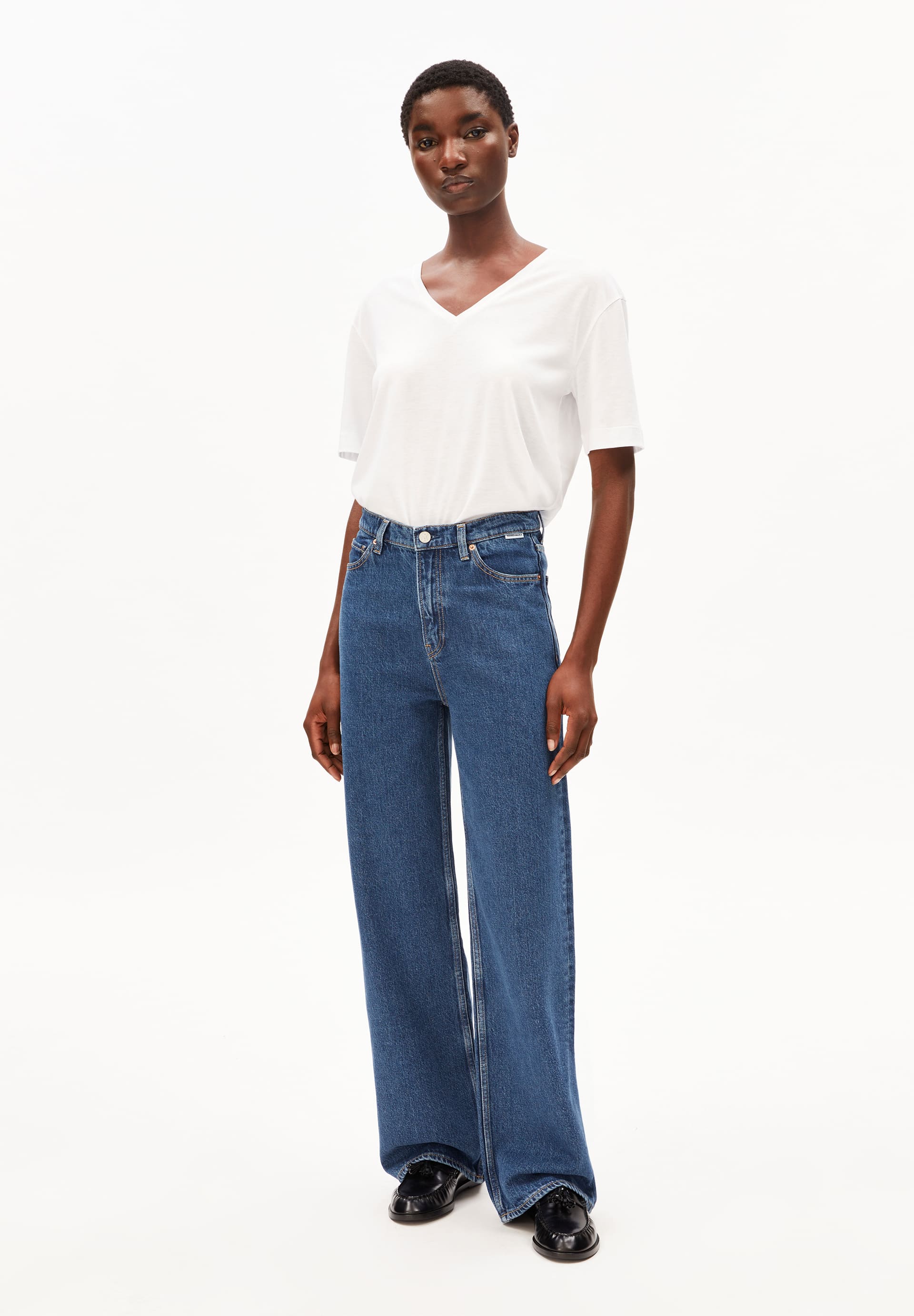 armedangels femme tee shirt tencel lyocell blanc l armoire poethique 1