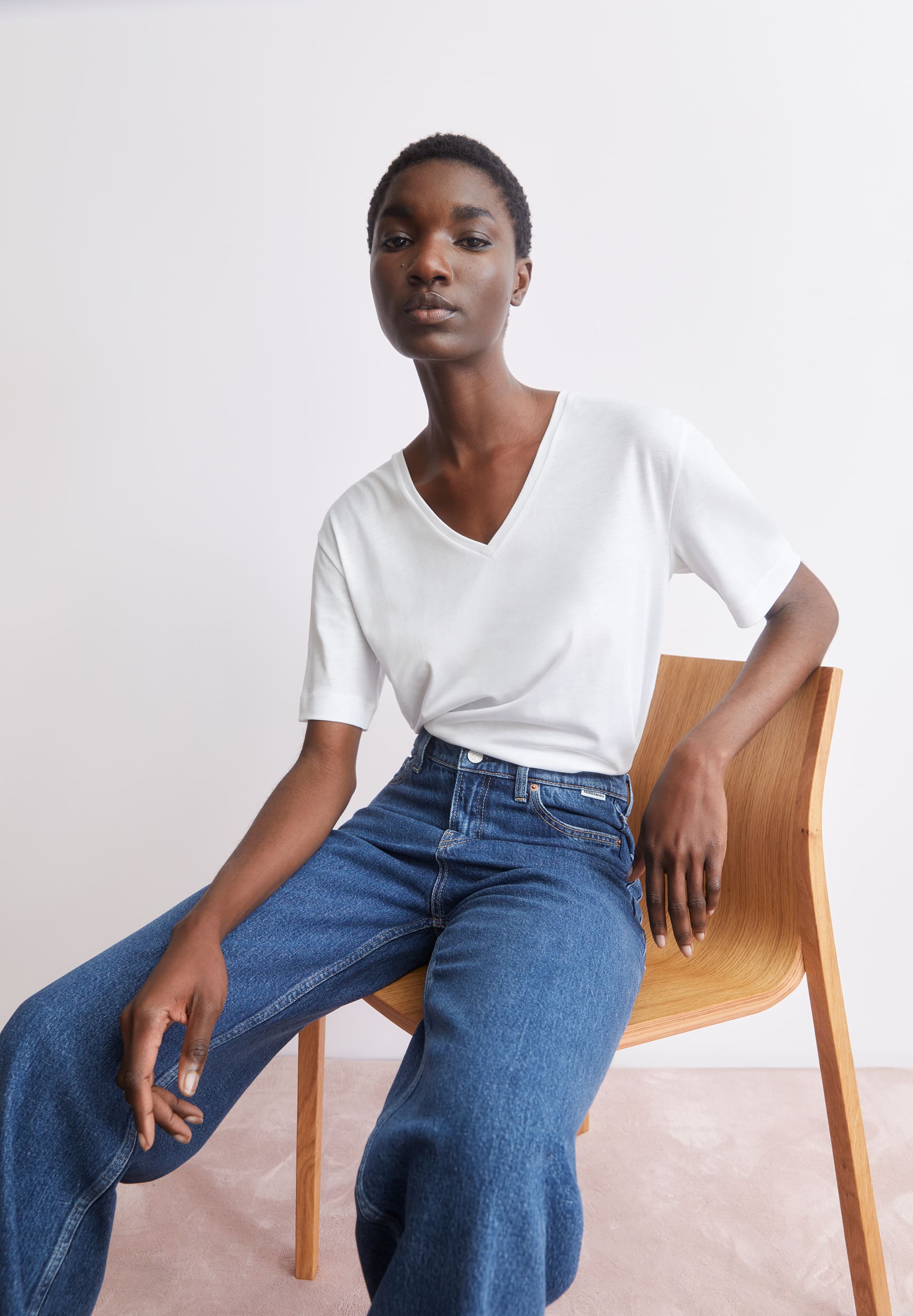 armedangels femme tee shirt tencel lyocell blanc l armoire poethique 3