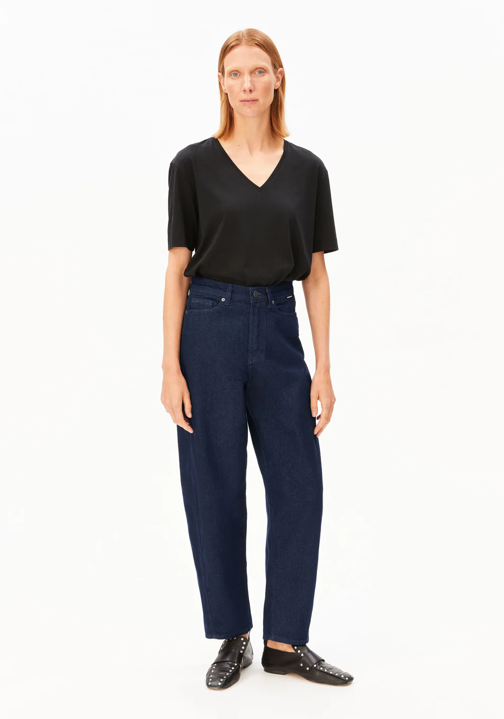 armedangels femme tee shirt tencel lyocell noir l armoire poethique 1