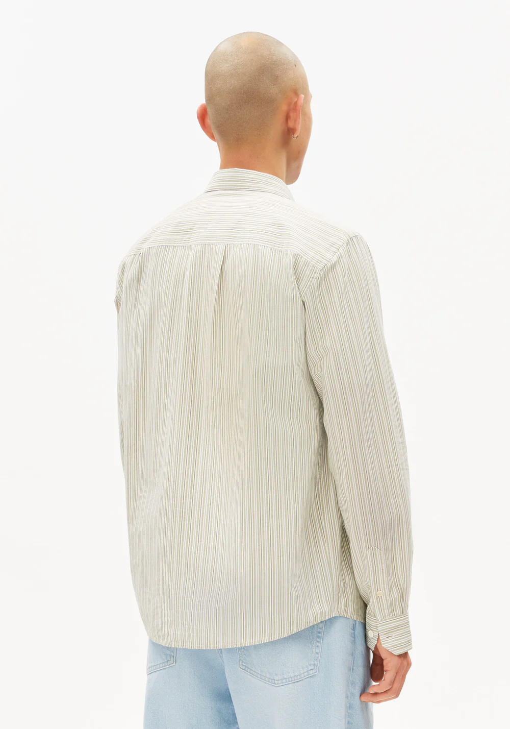 armedangels homme chemise coton bio blanc vert l armoire poethique 2