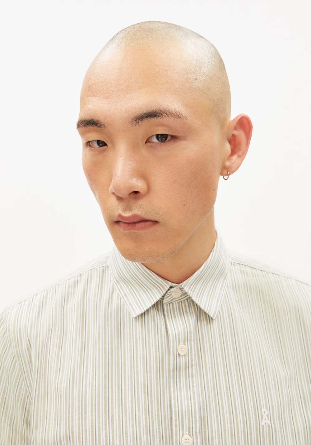 armedangels homme chemise coton bio blanc vert l armoire poethique 4