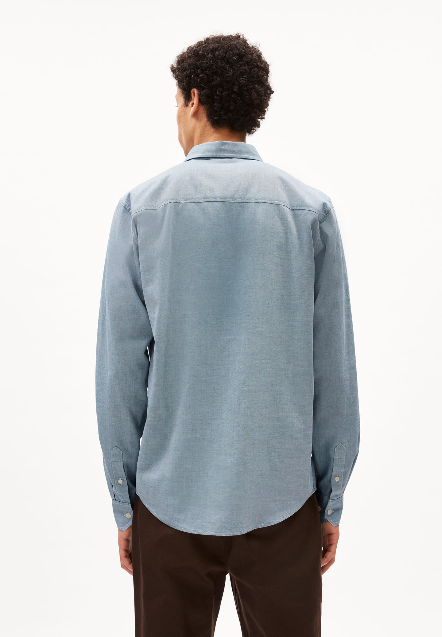 Quaasa organic cotton shirt · teal blue