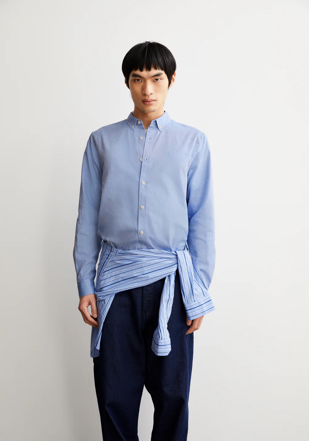 armedangels homme chemise quaasa coton bio bleu l armoire poethique  3