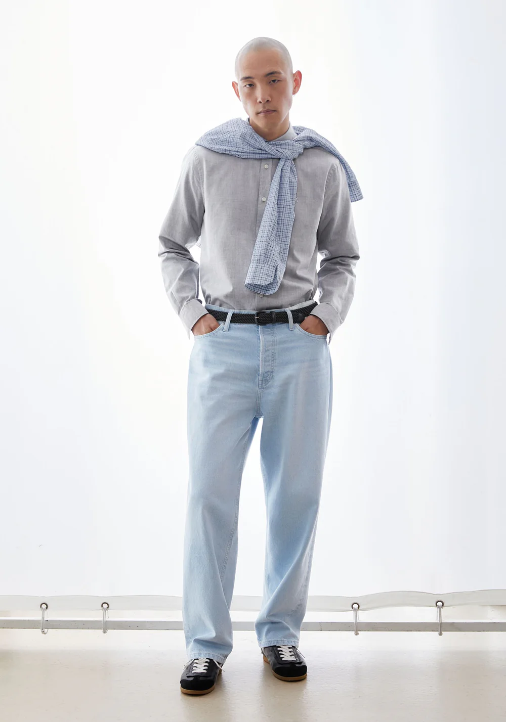 armedangels homme chemise quaasa coton bio bleu l armoire poethique 3