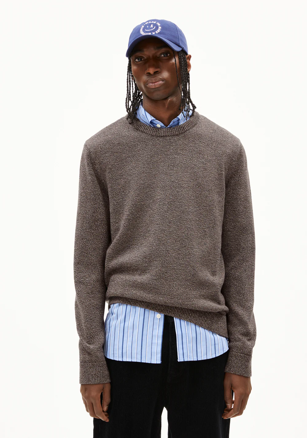 armedangels homme pull alvaario coton bio gris chine l armoire poethique 1