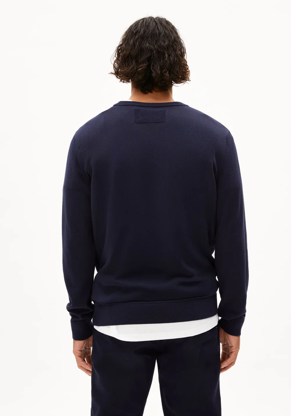 armedangels homme pull loukaa knit bleu marine l armoire poethique 2