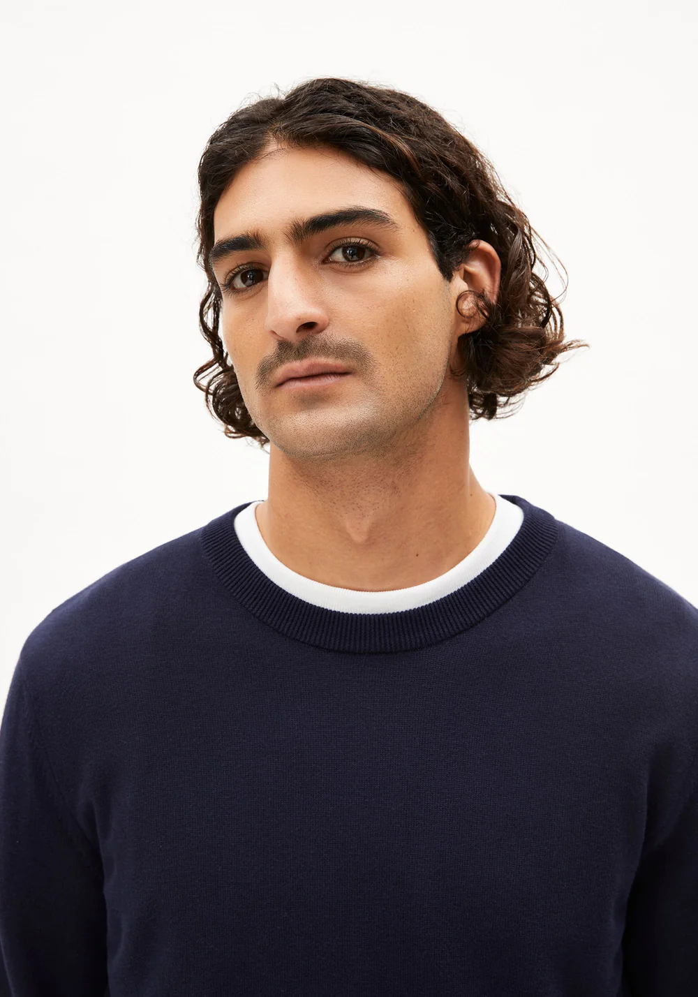 armedangels homme pull loukaa knit bleu marine l armoire poethique 4