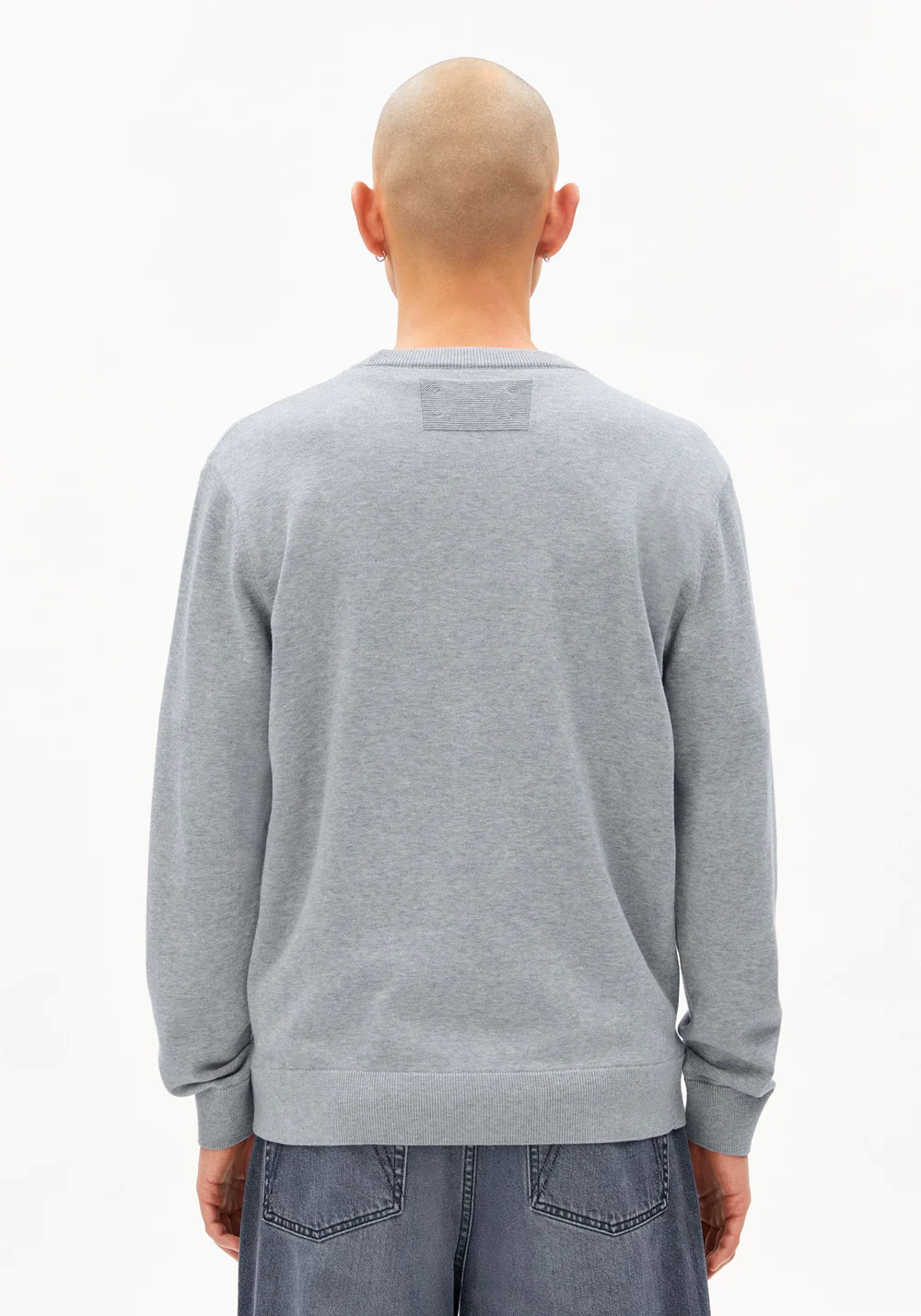 armedangels homme pull loukaa knit coton bio gris l armoire poethique 2