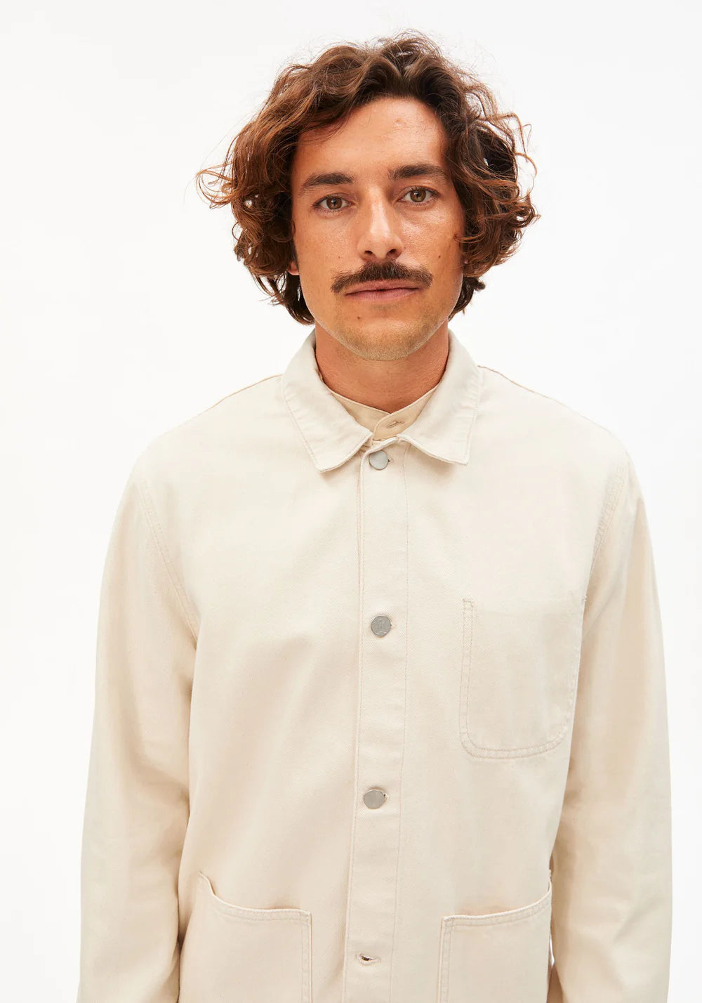 armedangels homme surchemise coton bio blanc l armoire poethique 5