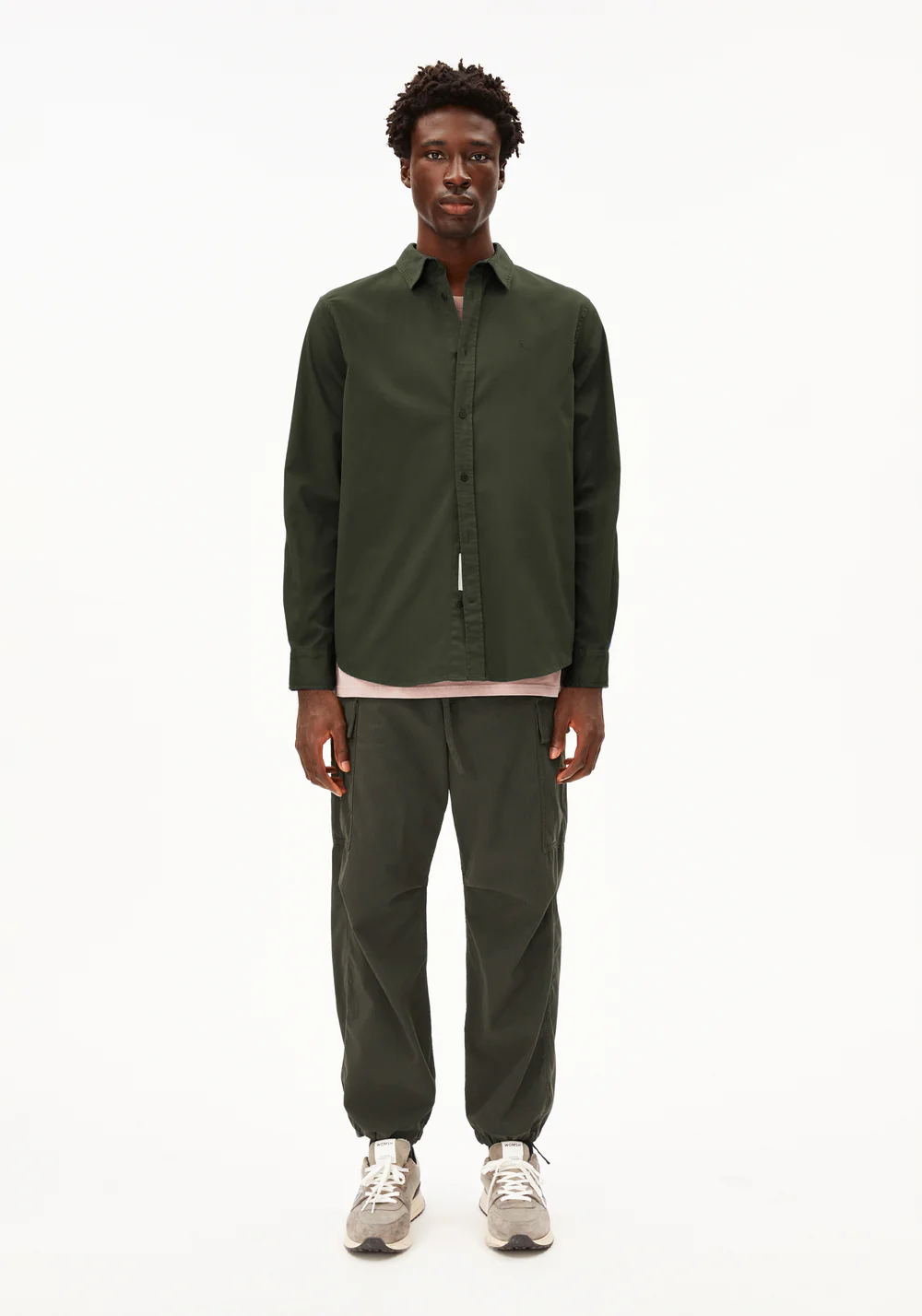 armedangels homme surchemise giaalo coton bio kaki l armoire poethique 5