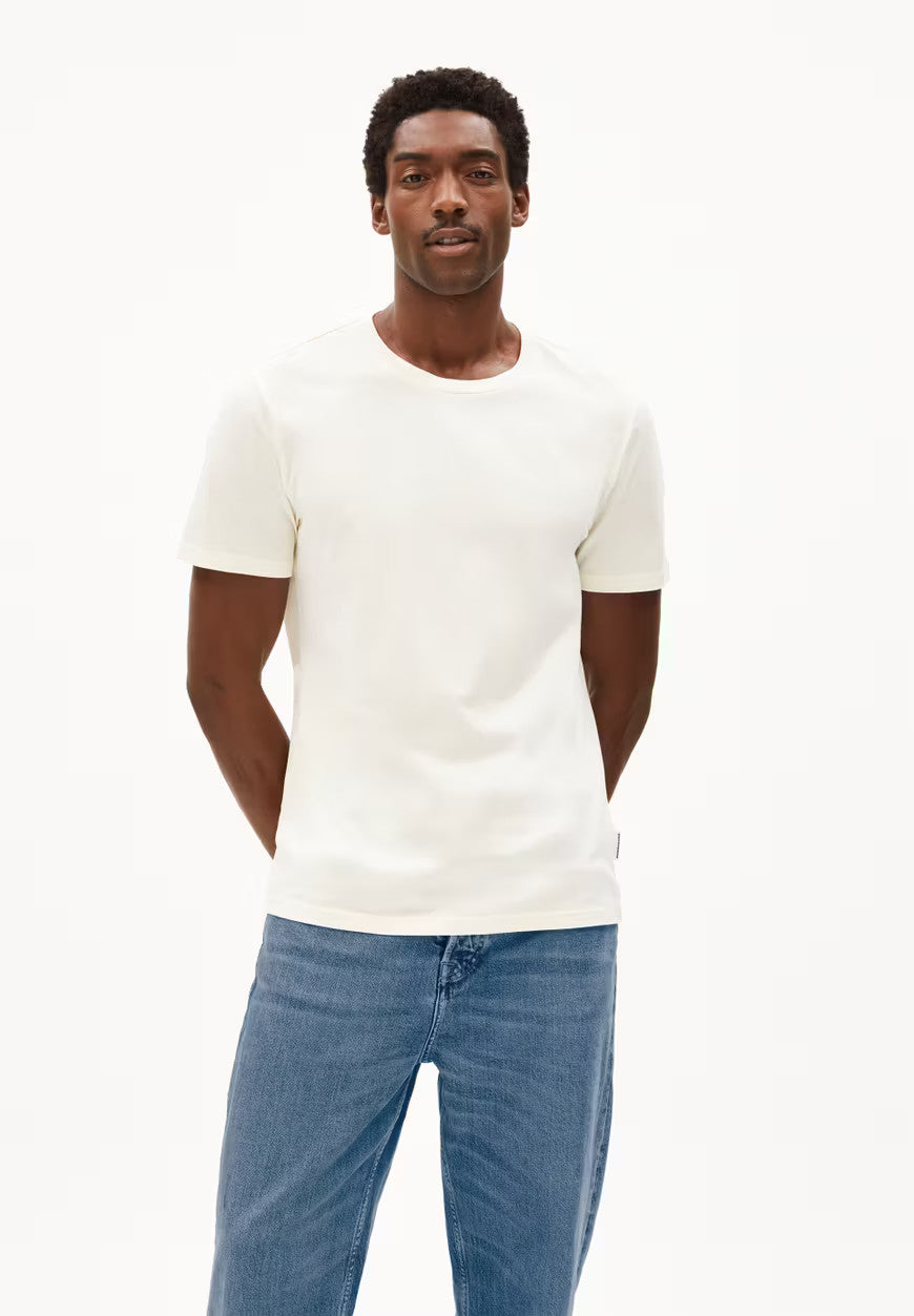 armedangels homme t shirt jaames coton bio creme l armoire poethique  2