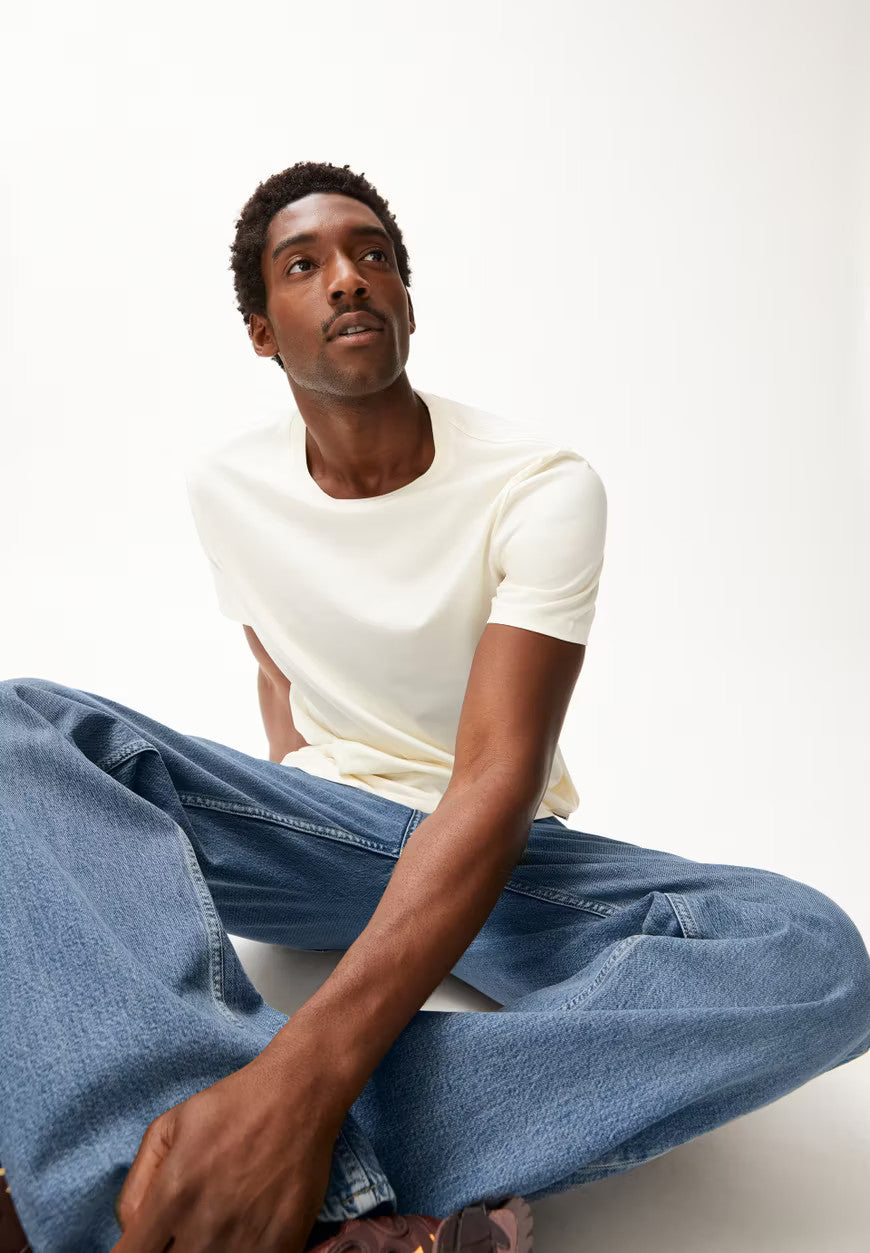 armedangels homme t shirt jaames coton bio creme l armoire poethique 5