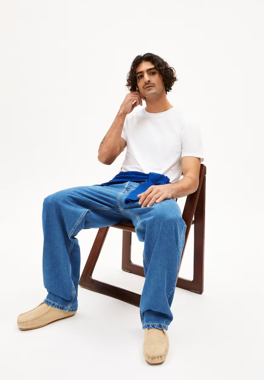 armedangels homme t shirt jaames coton bio white blanc l armoire poethique  4