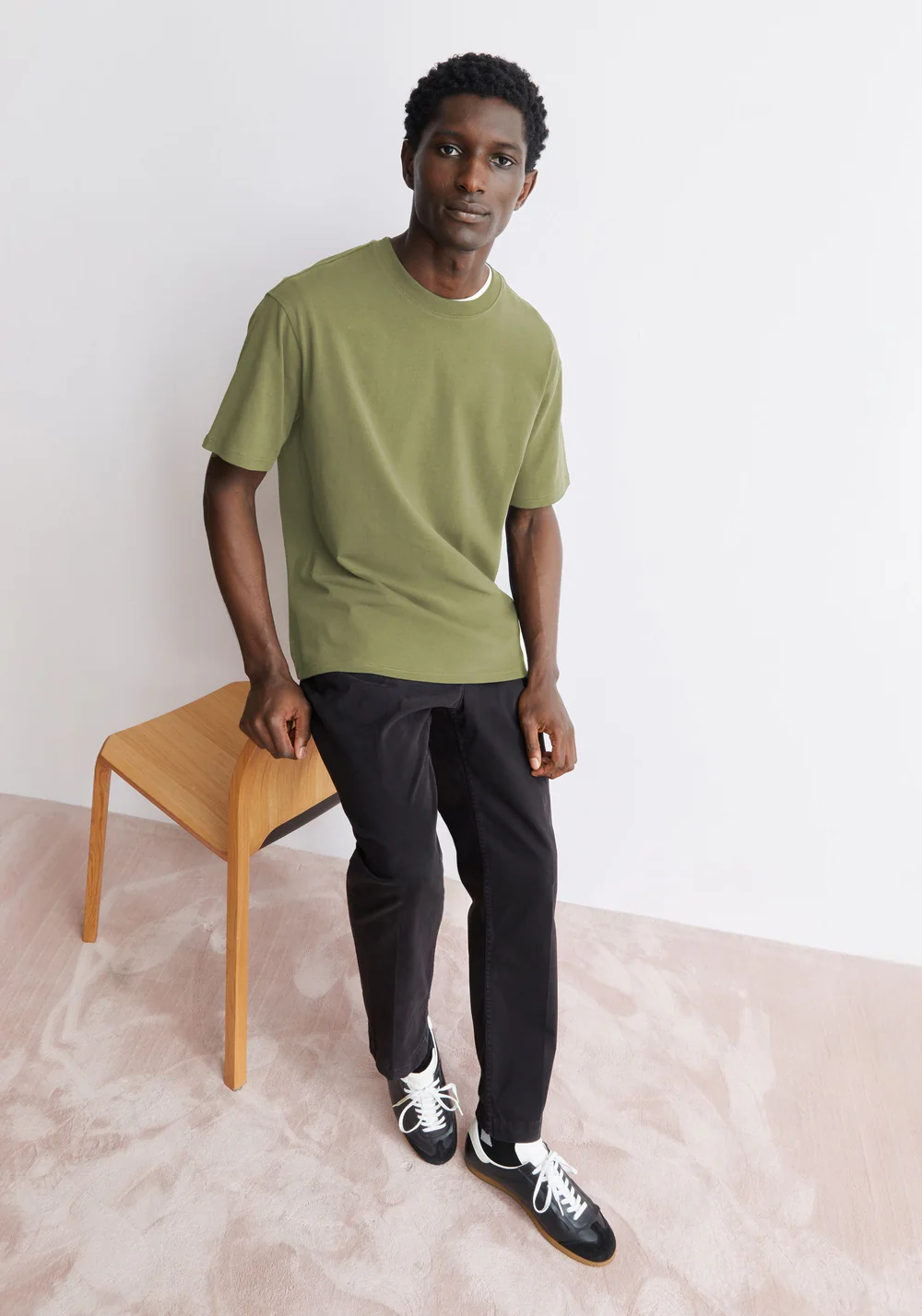 armedangels homme tee shirt maarkos coton bio coton recycle vert l armoire poethique 3