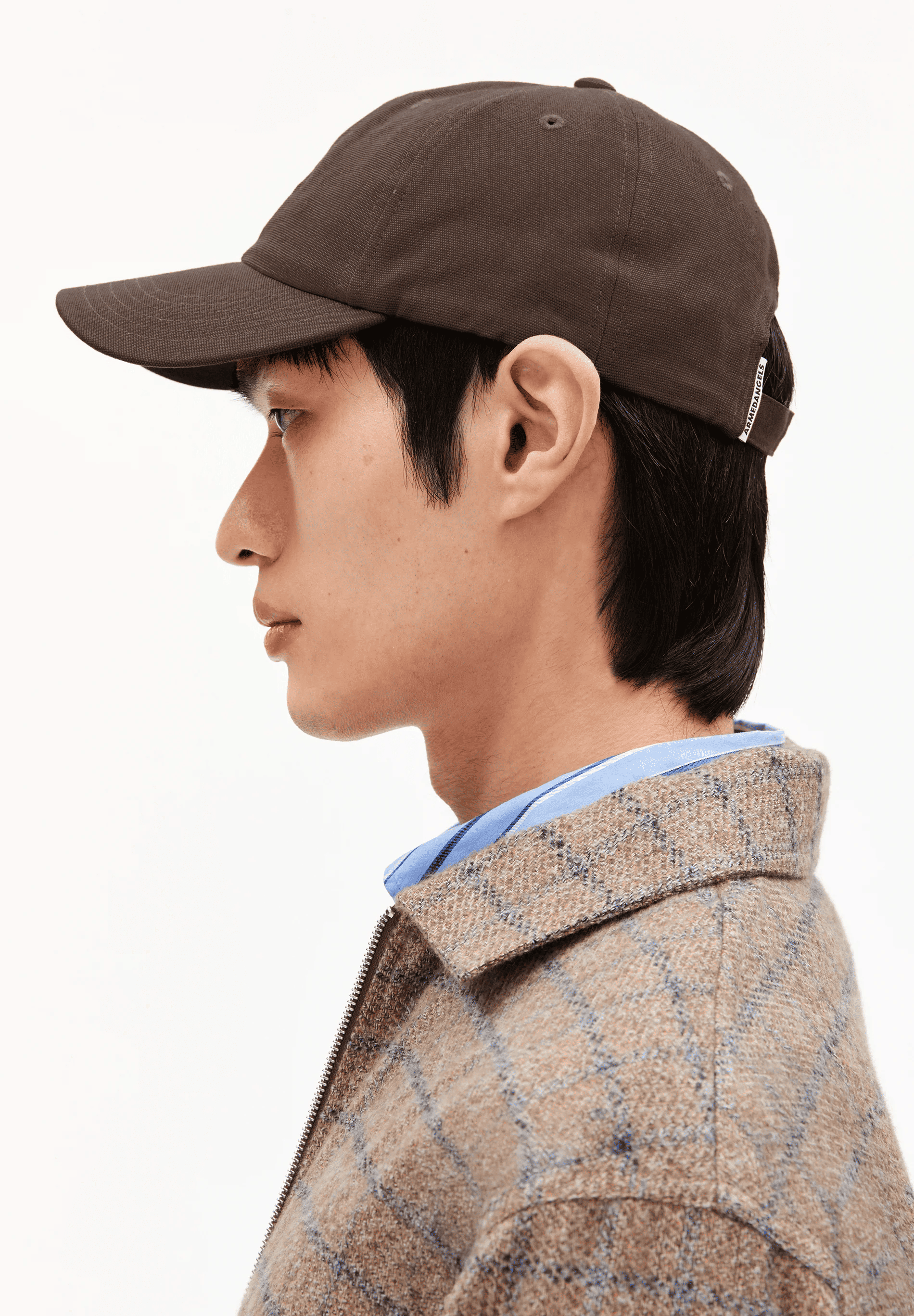 armedangels unisexe casquette yenaas bold coton bio kaki l armoire poethique 2