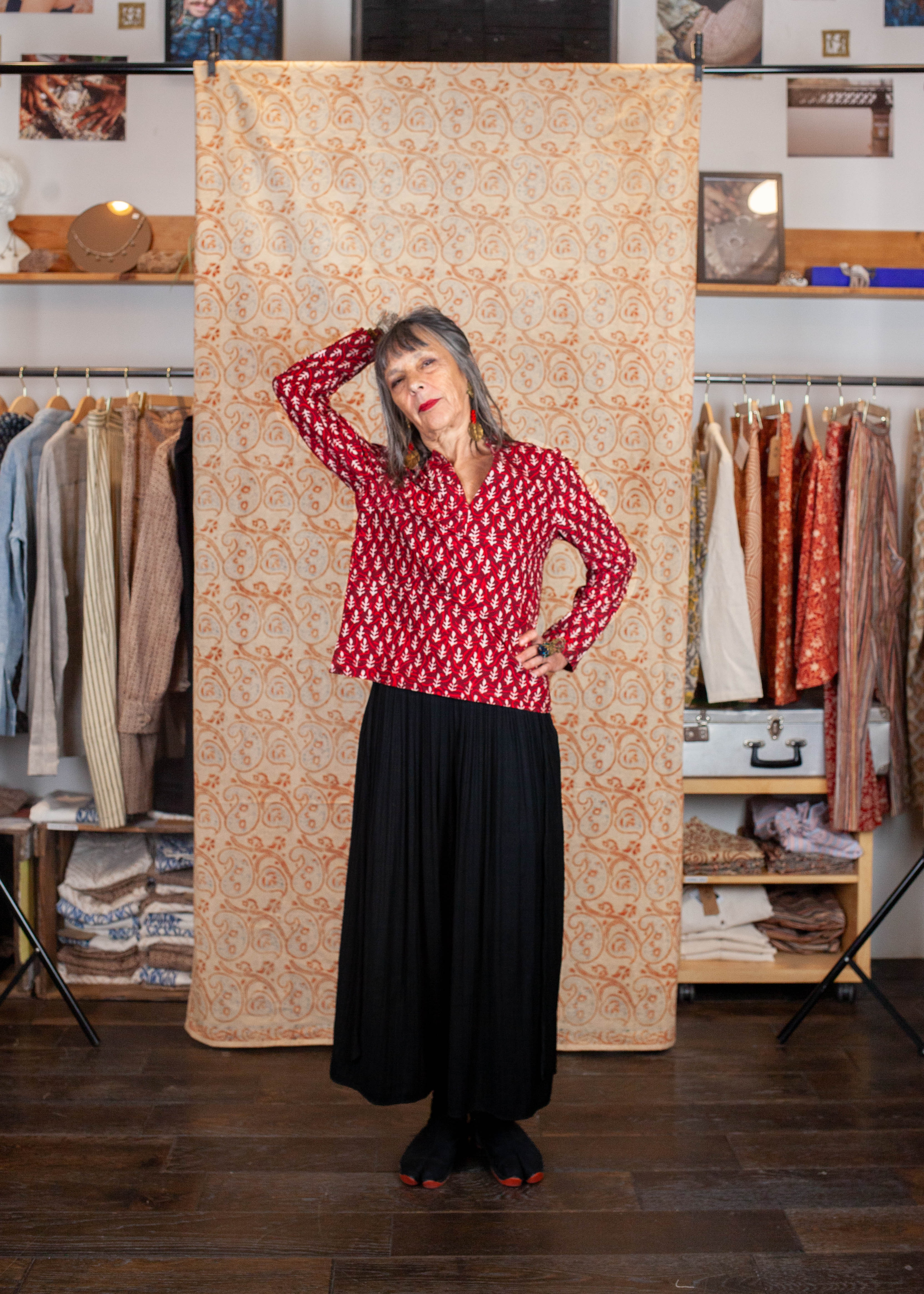 azaadi femme blouse jaisalmer jyoti flamme rose blanc coton bio l armoire poethique 2