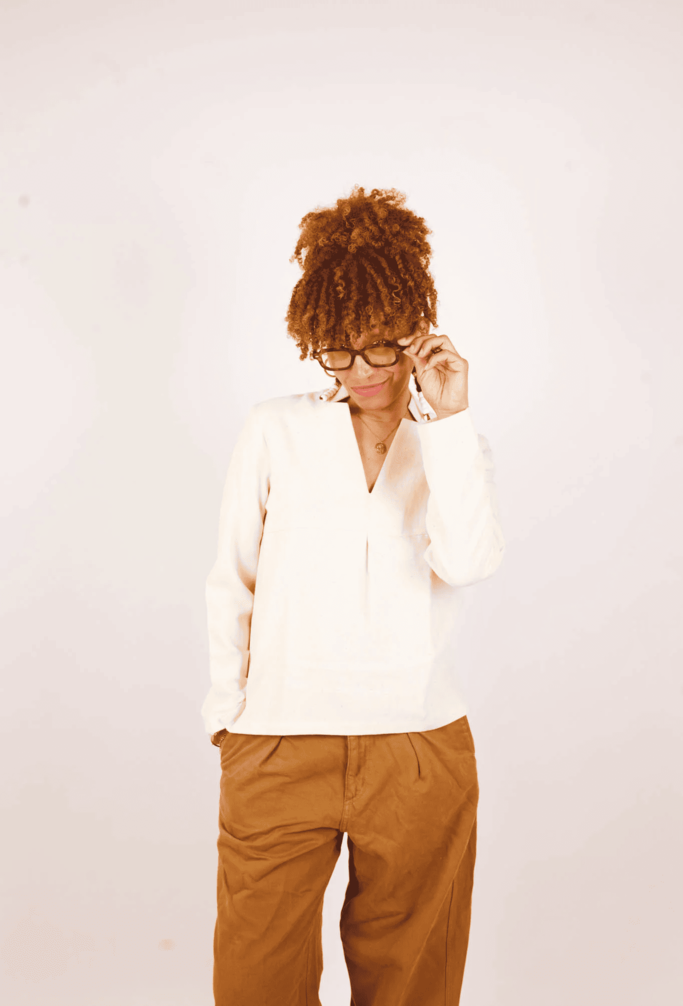 azaadi femme blouse jaisalmer kala cotton ecru coton bio l armoire poethique 2