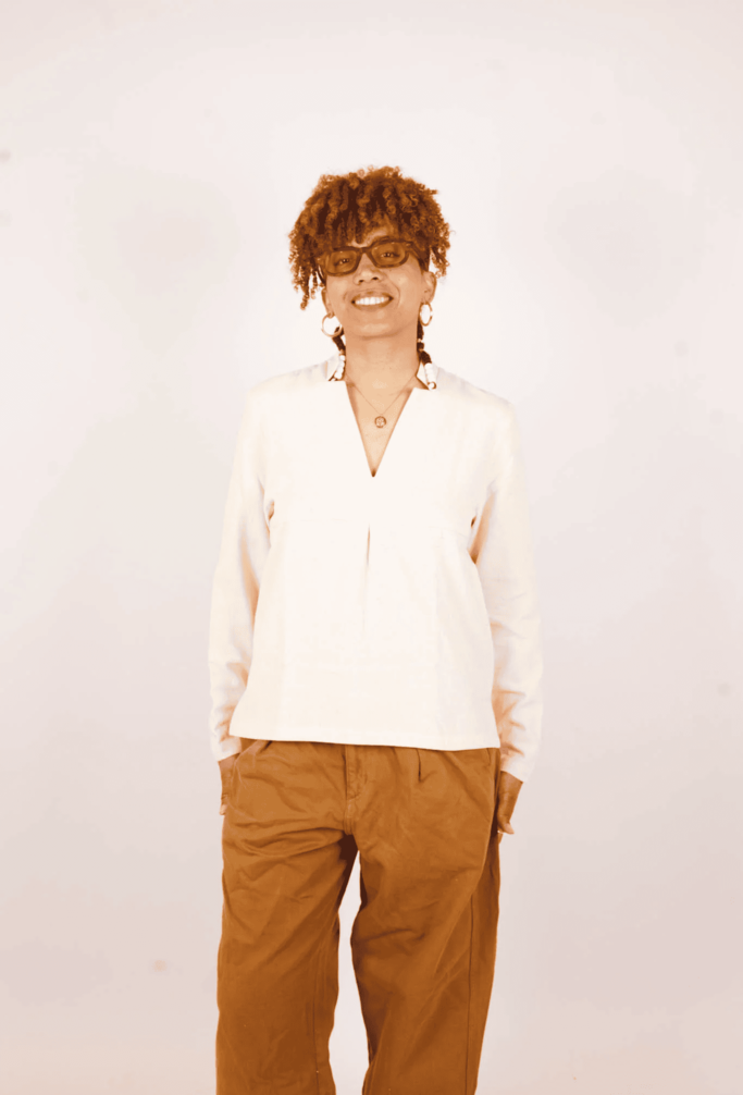 azaadi femme blouse jaisalmer kala cotton ecru coton bio l armoire poethique 5