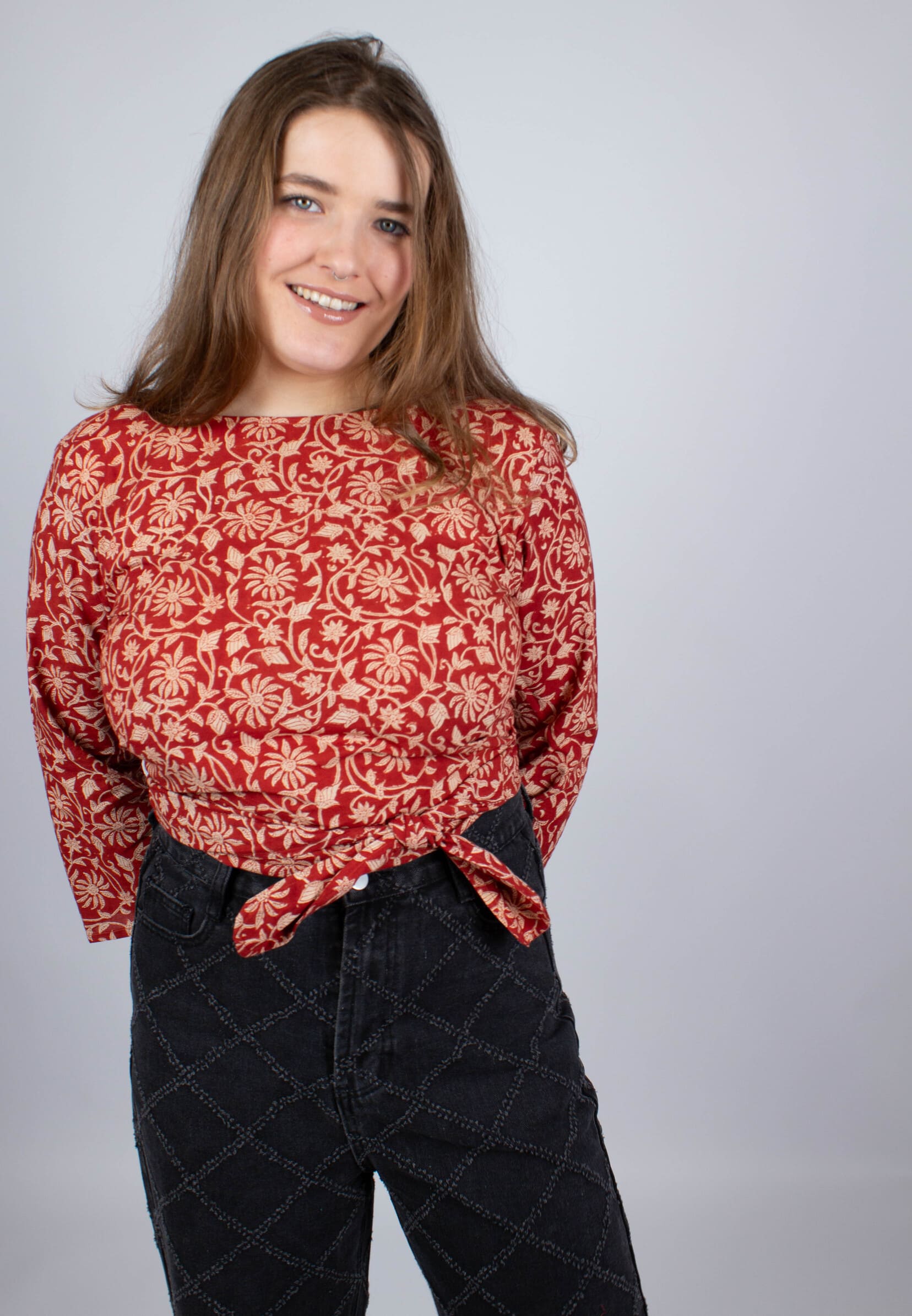 azaadi femme top benares bageecha coton bio l armoire poethique 1