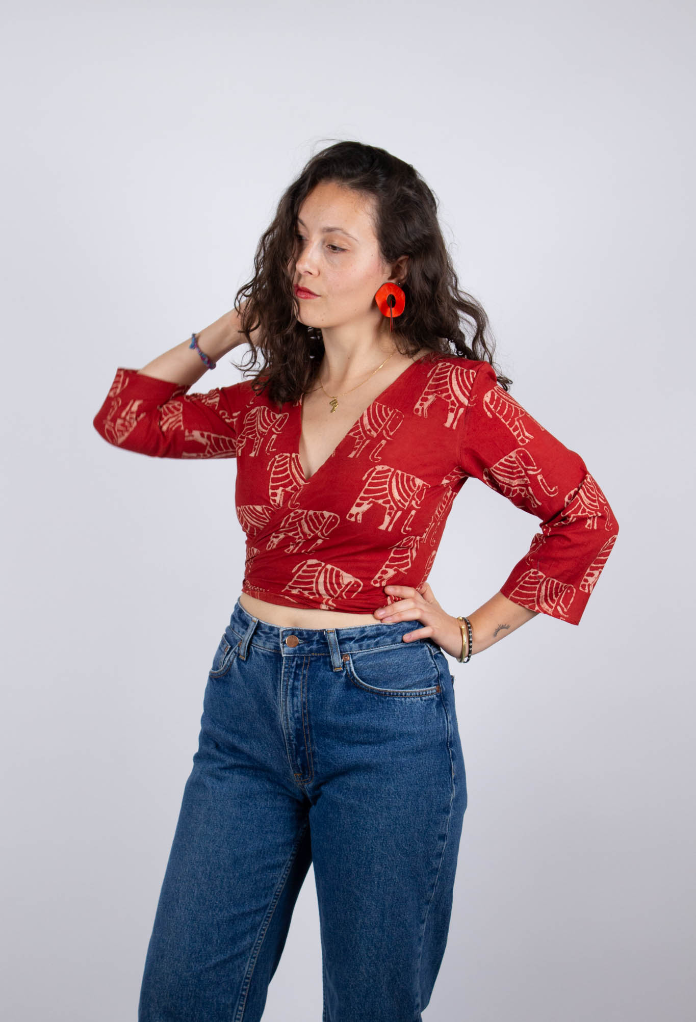 azaadi femme top benares ganesha coton bio l armoire poethique 1