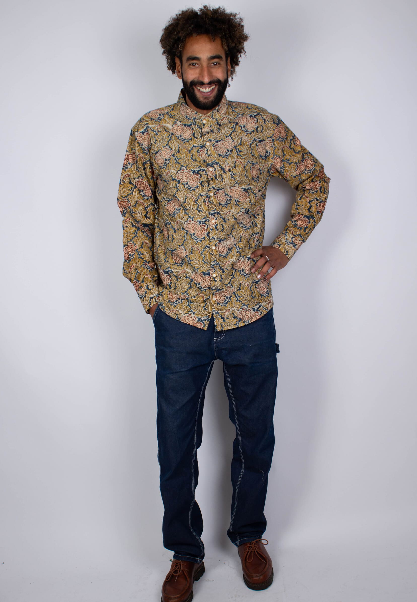 azaadi homme chemise daramshala japanese flower coton bio l armoire poethique 4