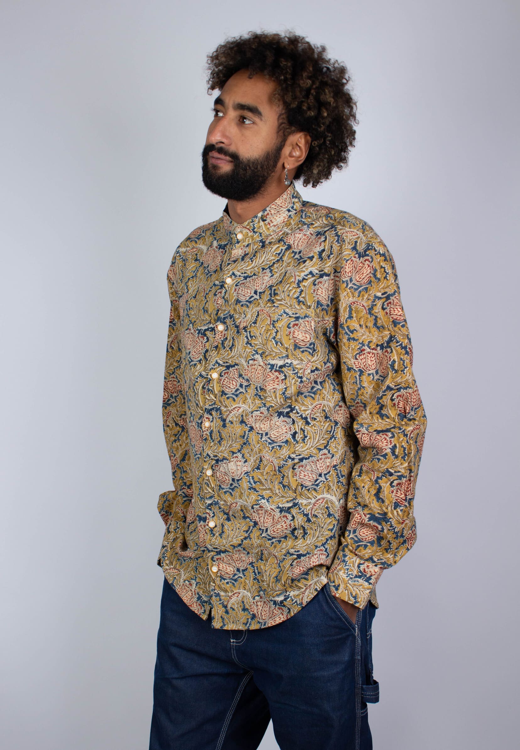 azaadi homme chemise daramshala japanese flower coton bio l armoire poethique 5