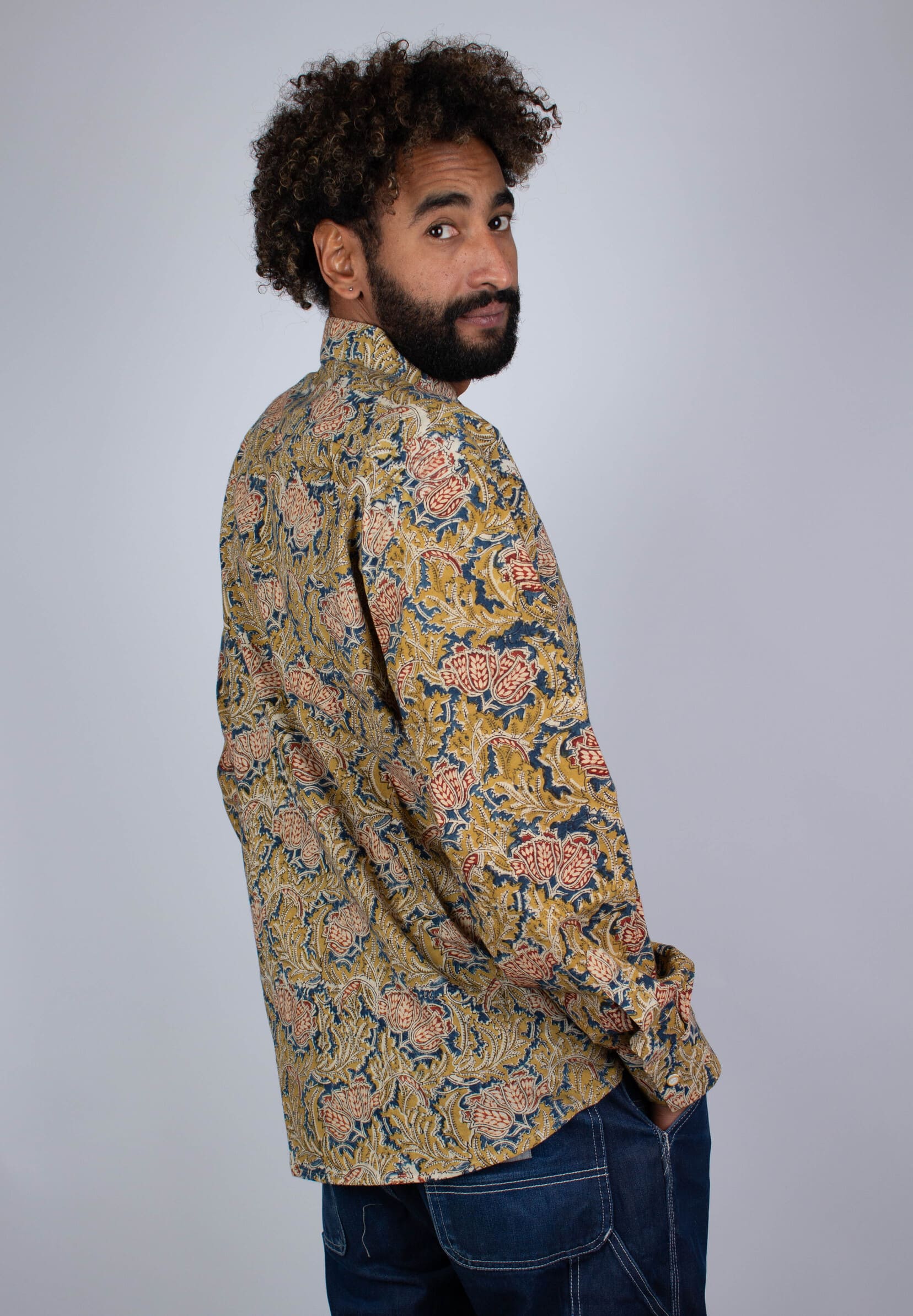 azaadi homme chemise daramshala japanese flower coton bio l armoire poethique 7