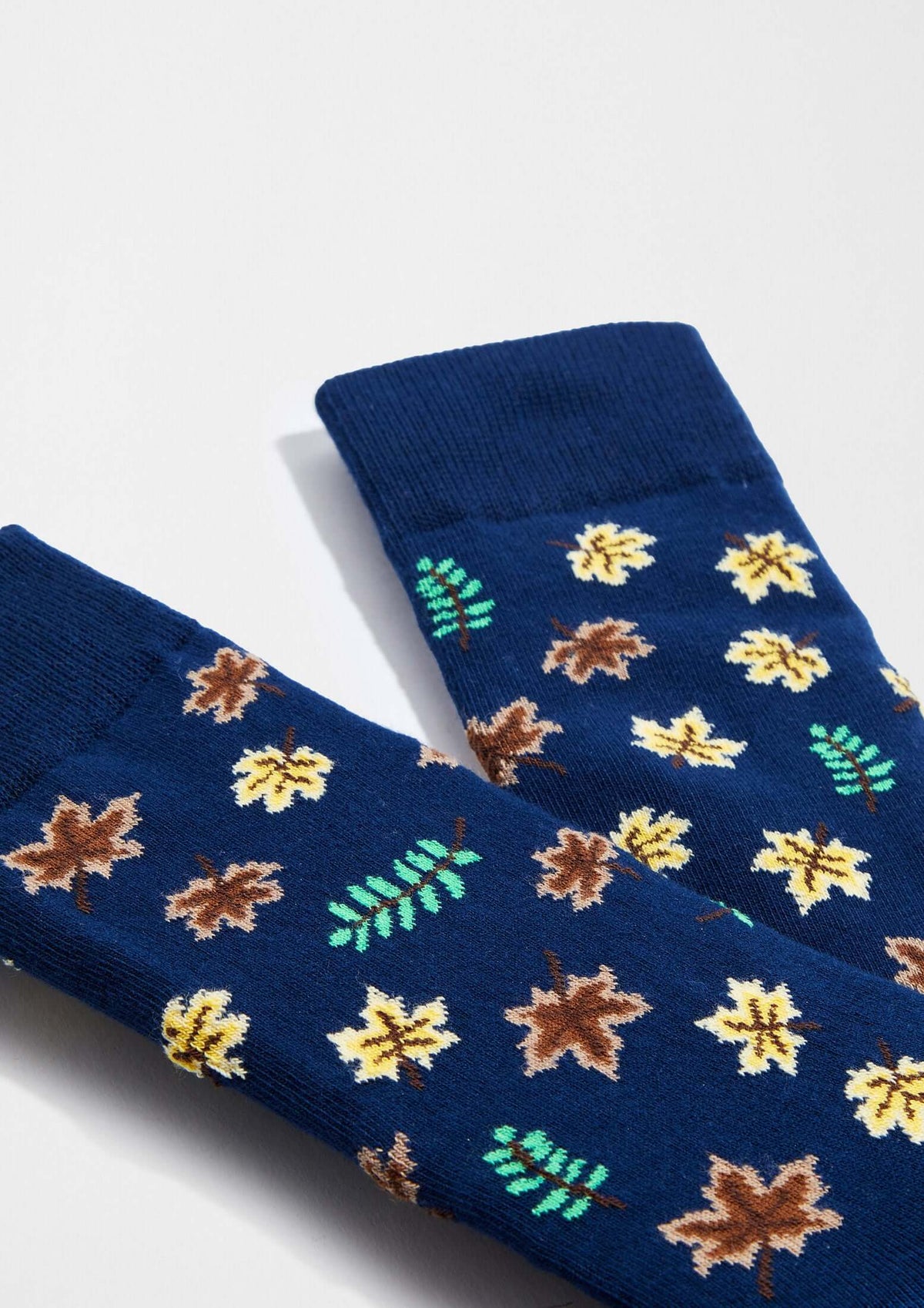 be socks unisexe chaussettes en coton bio feuilles d automne bleu l armoire poet