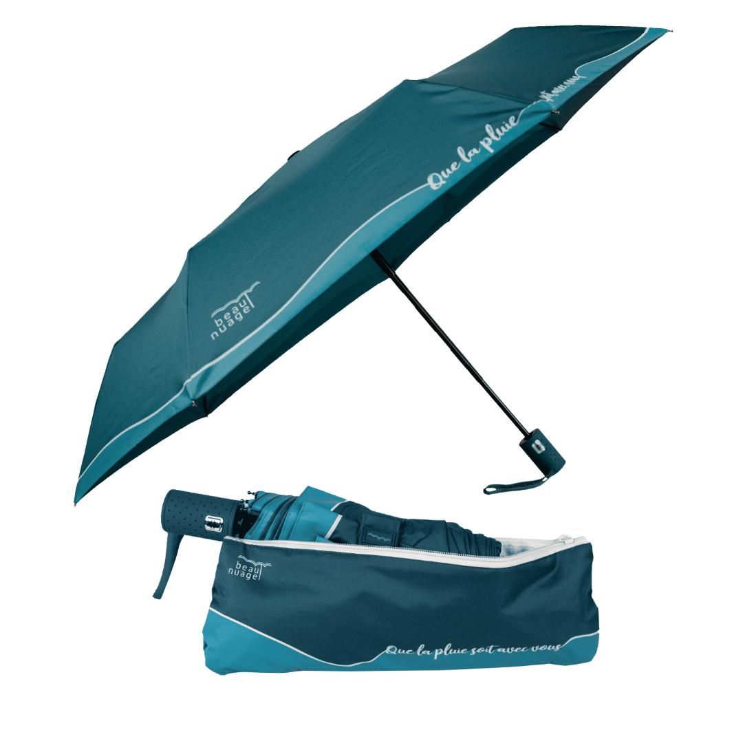 Parapluie automatique avec housse absorbante · bleu lagon