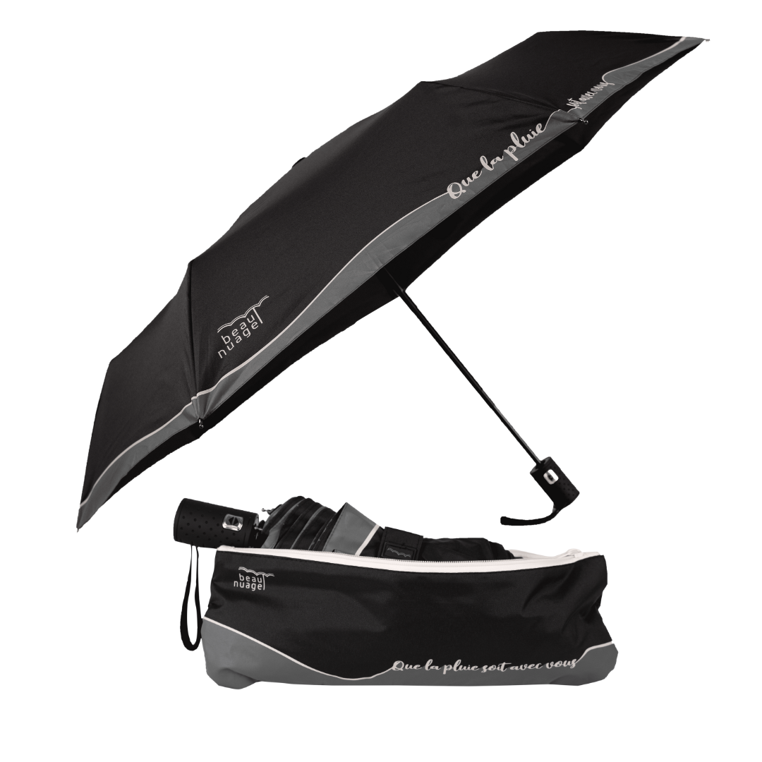 Parapluie automatique avec housse absorbante · noir immuable