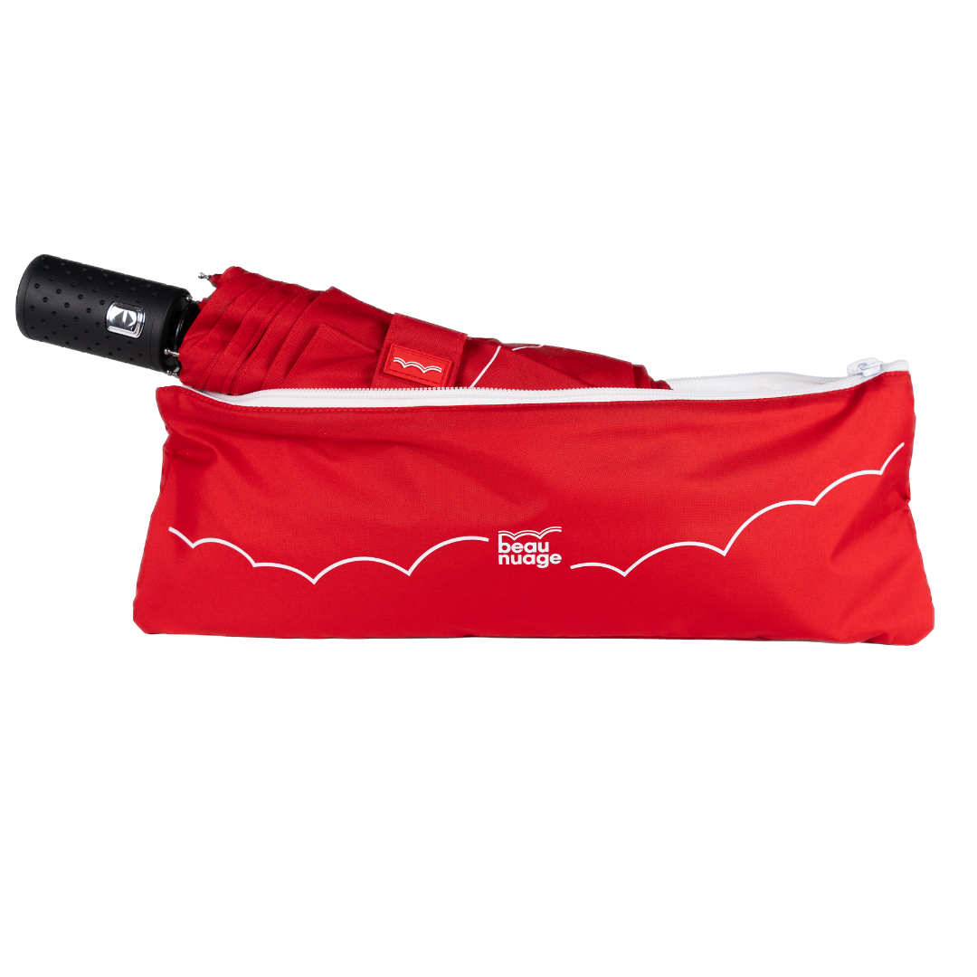 beau nuage unisexe parapluie automatique polyester recycl rouge rubis l armoire poethique 2