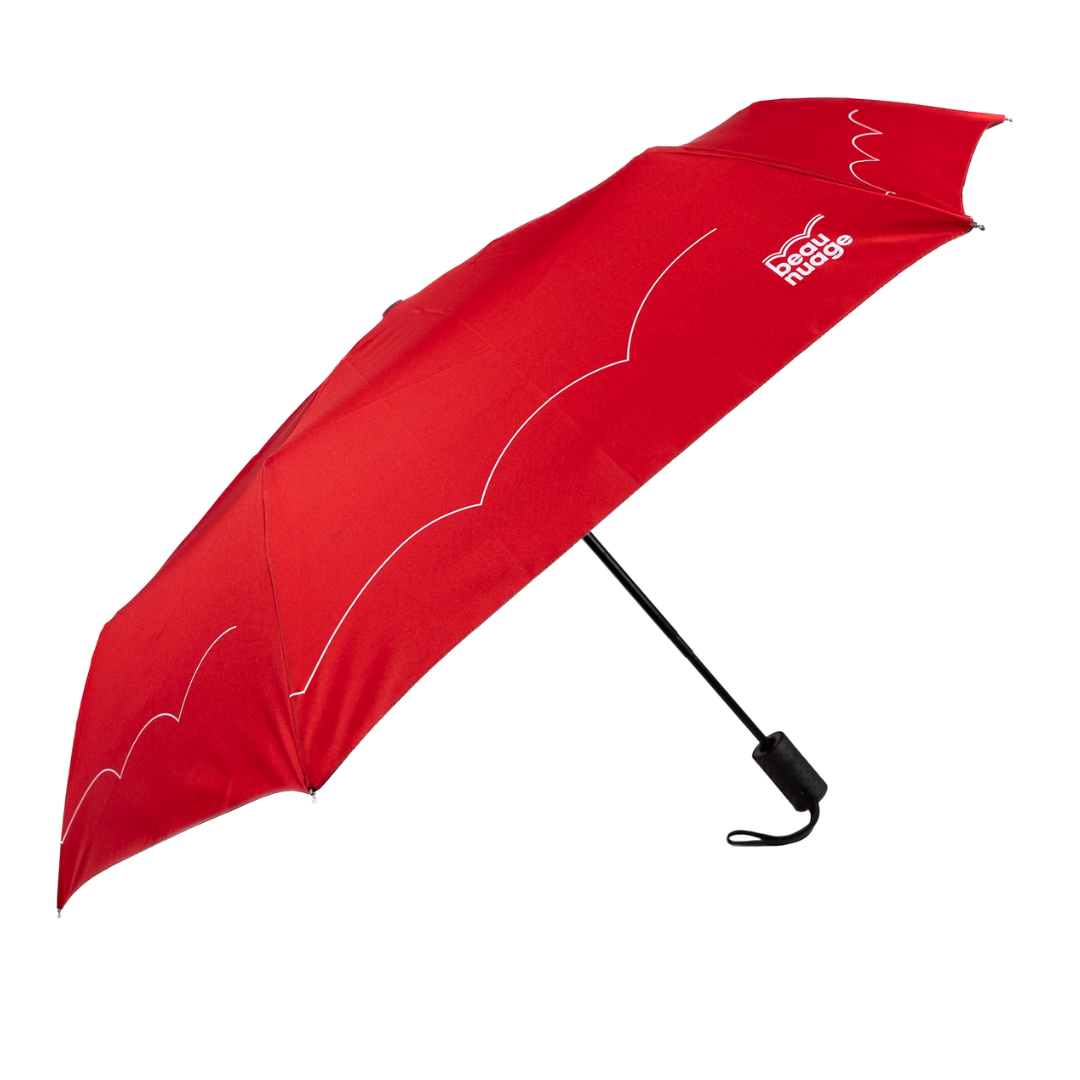beau nuage unisexe parapluie automatique polyester recycl rouge rubis l armoire poethique 3