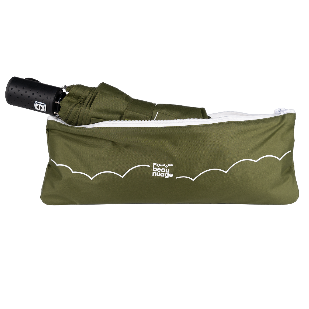 beau nuage unisexe parapluie automatique polyester recycl vert kaki l armoire poethique 2