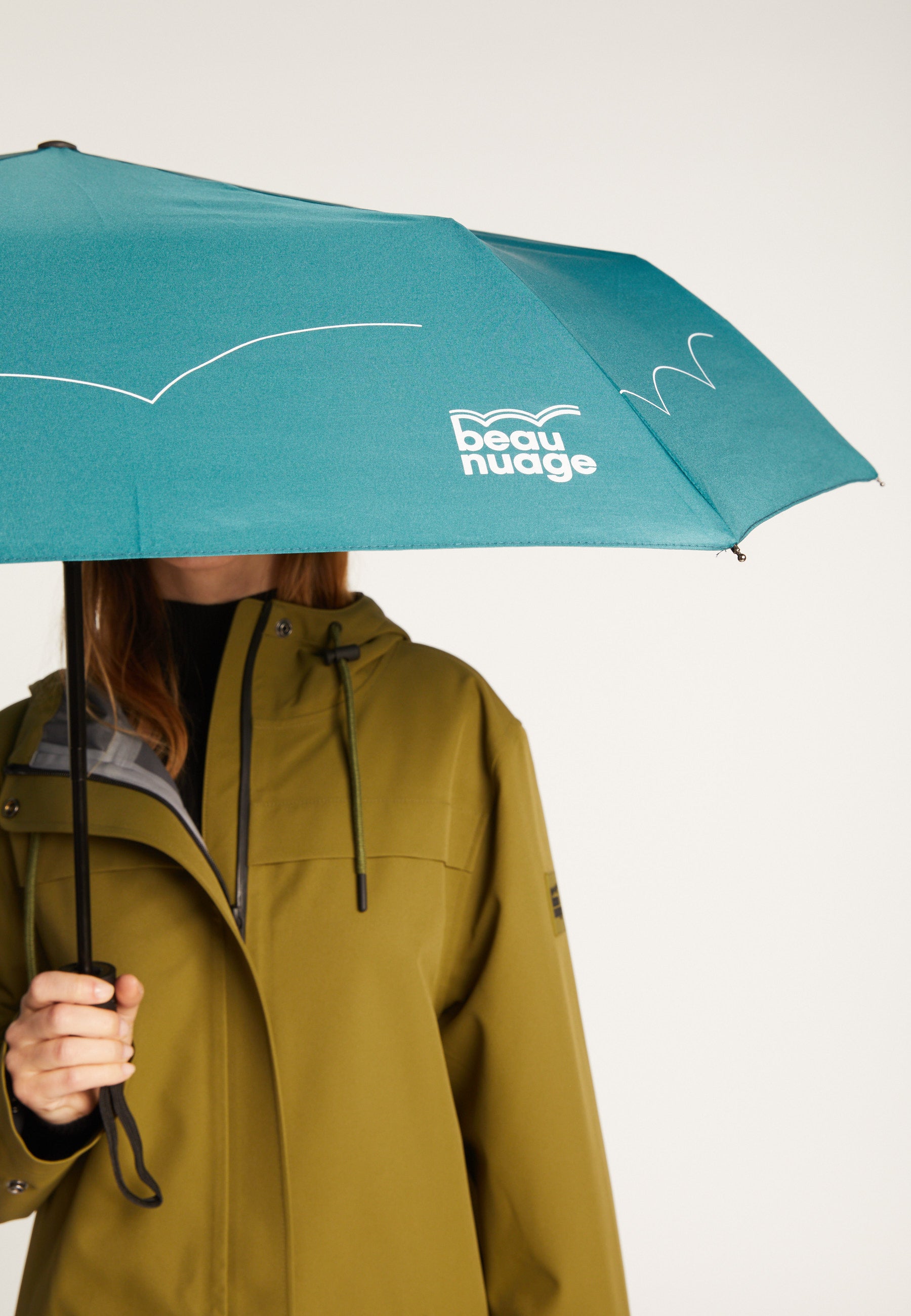 beau nuage unisexe parapluie mini polyester recycl bleu lagon l armoire poethique 2