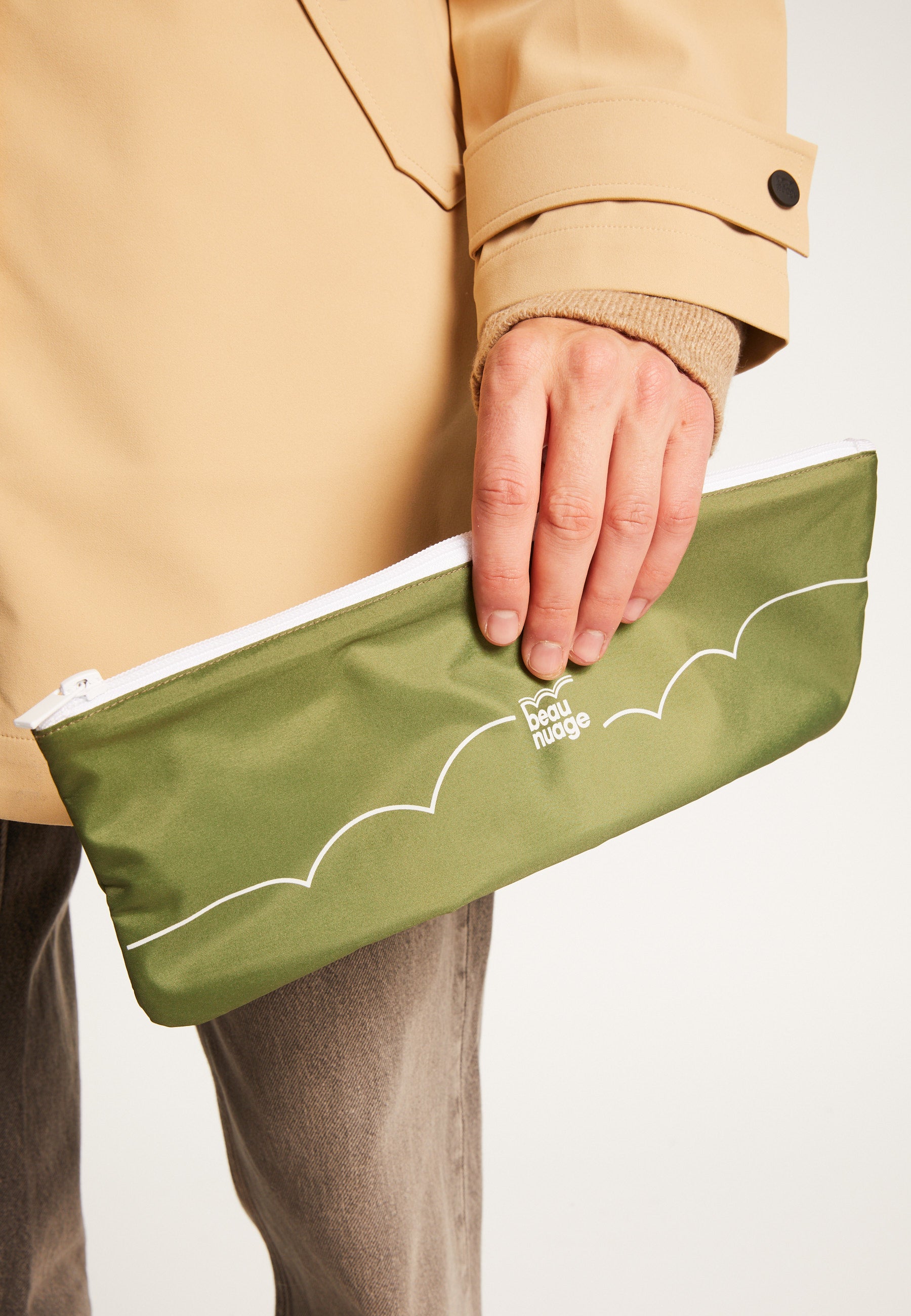 beau nuage unisexe parapluie mini polyester recycl vert kaki l armoire poethique 2